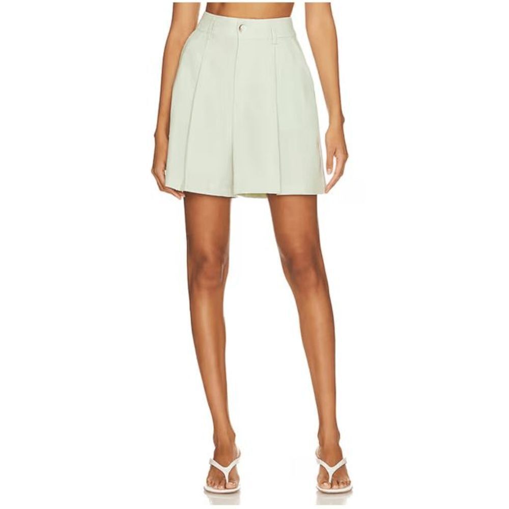NWT WeWoreWhat Trouser Short Women's 0 Fog Green‎ High Rise Pleated Wide Leg
